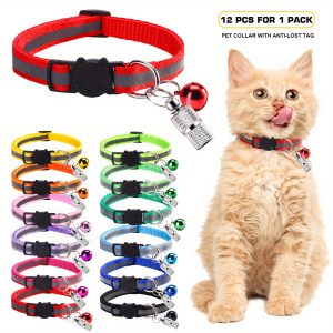 12pcs Reflective Cat Collars