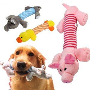 Pig & Elephant Dog Toys, Squeaky & Durable for Aggressive Chewers