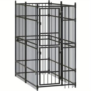 Outdoor Dog Kennel Steel 19.8 ft