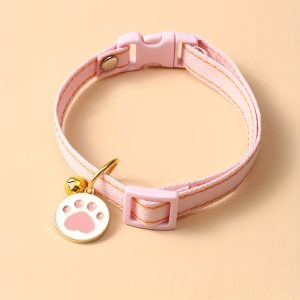 Adjustable Pet Collar with Bell and Pendant for Small Dogs and Cats