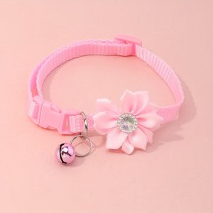 1pc Durable and Comfortable Pet Collar with Bell for Stylish Dogs and Cats